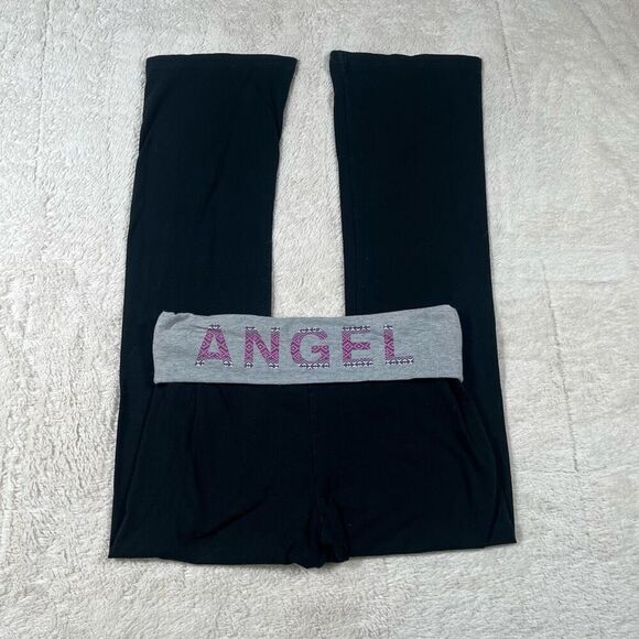 Vintage Victorias Secret Ange Foldover Bootcut Yoga Athletic Pants Leggings - Picture 1 of 7